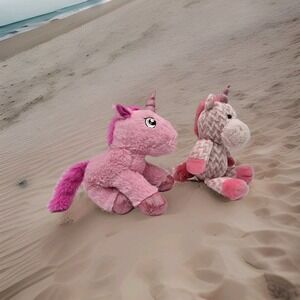 Kellytoy Pink White Unicorn Plush Pink Tom Toy Hot Pink Small Stuffed Animal Lot